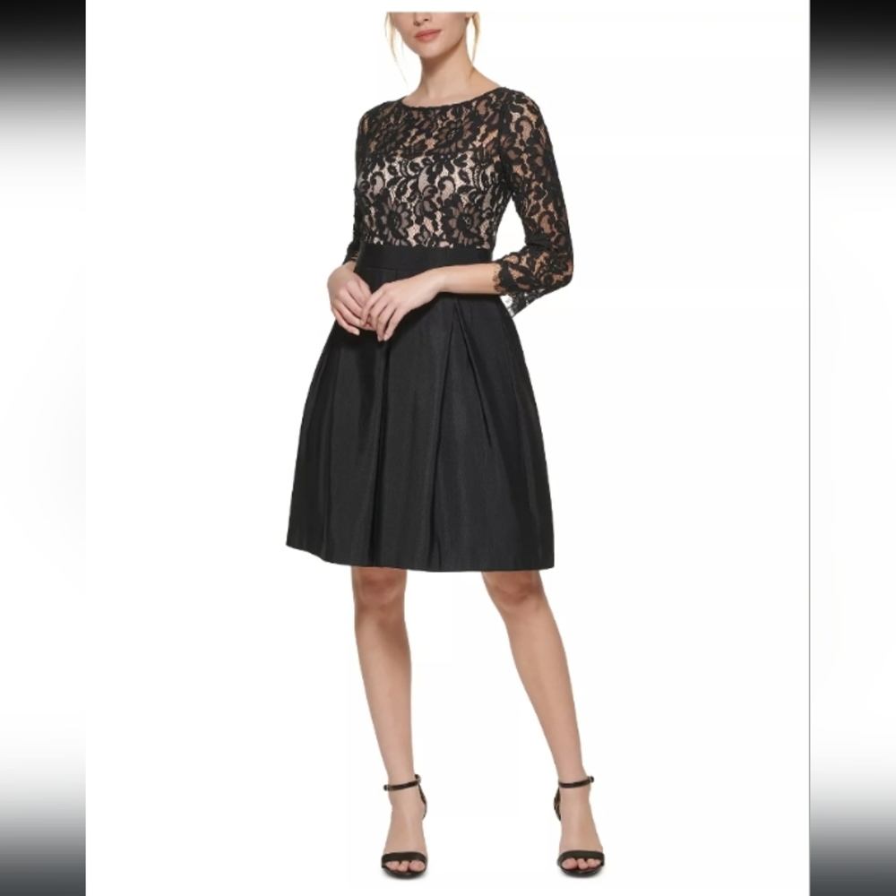 Eliza J Boatneck Lace Dress